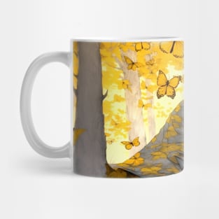 Autumn: Japanese Woman in a Contemplative Moment Mug